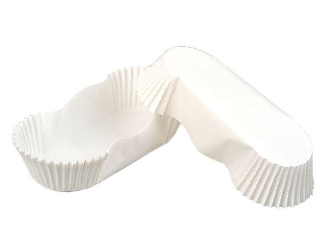 Caissettes plissées blanches ovale n°88 P/1000