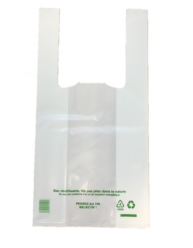 Sacs bretelles blancs PEBD 50µ 18x10x35cm -C/1500-