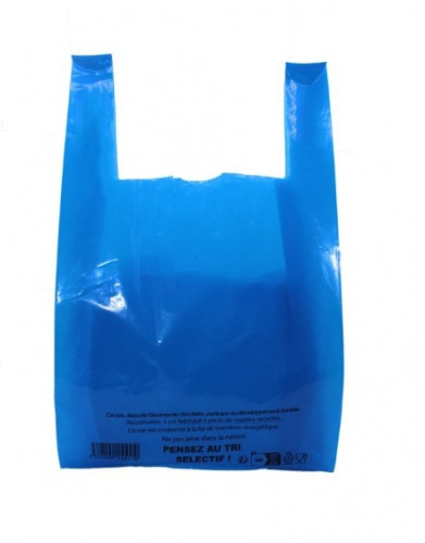 Sacs bretelles Bleus PEBD 50µ 260+60+60x450 -C/500-