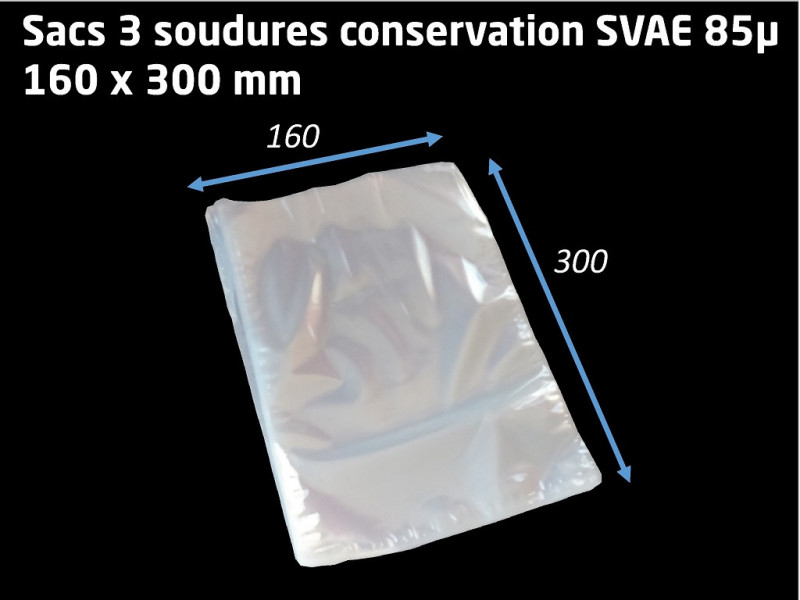 Sacs sous vide 160x300 90µ C/1000 P/100 unité