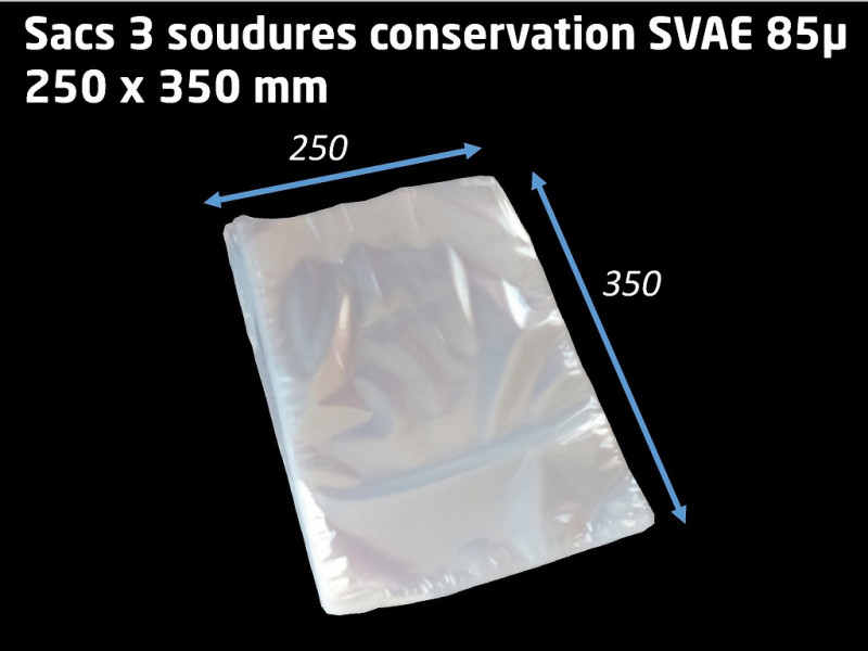 Sacs sous vide 250x350 90µ C/1000 -unité-