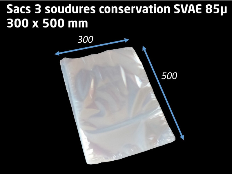 Sacs sous vide 300x500 90µ C/1000 P/100 unité