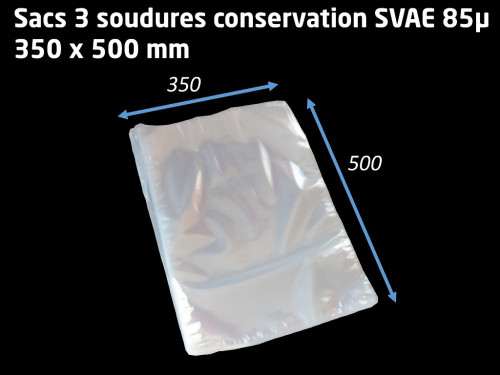 500 sacs sous vide de conservation 350 x 400mm 140 µm